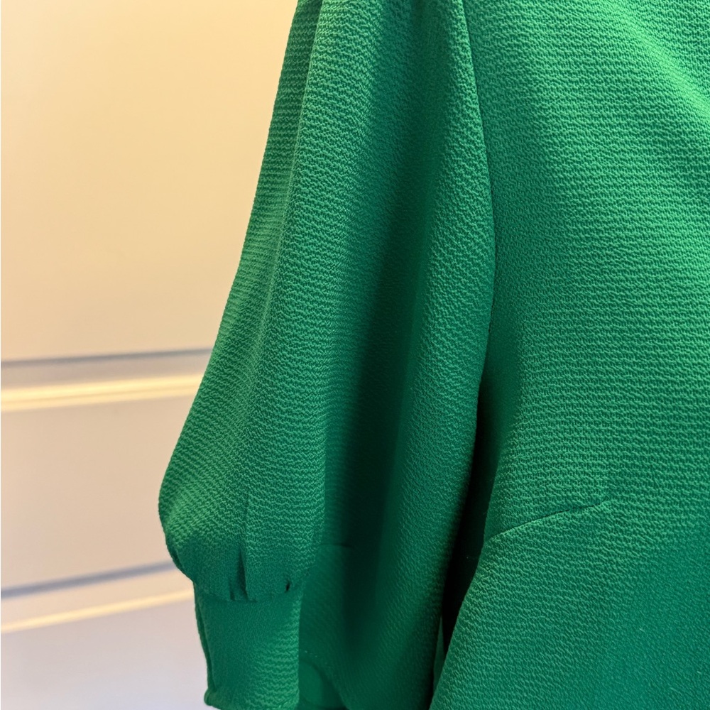 Cece Green Women's Top with Tie Neck - Picture 5 of 6